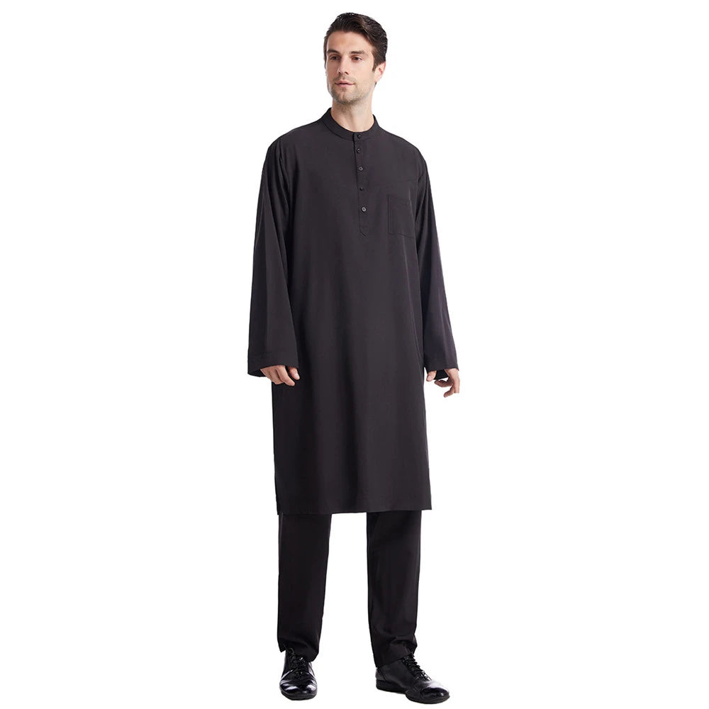 Ensemble Thobe Pantalon Homme – Tenue Islamique Ramadan 2 Pièces