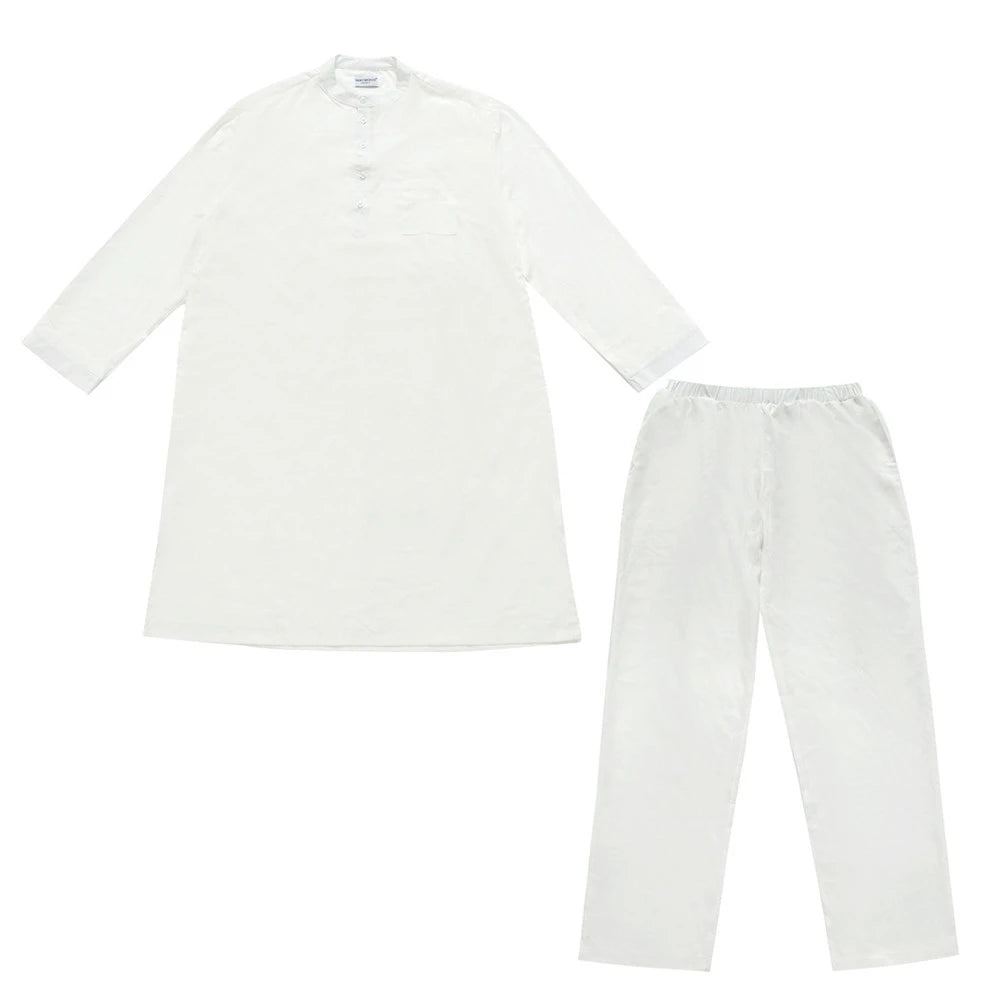 Ensemble Thobe Pantalon Homme – Tenue Islamique Ramadan 2 Pièces