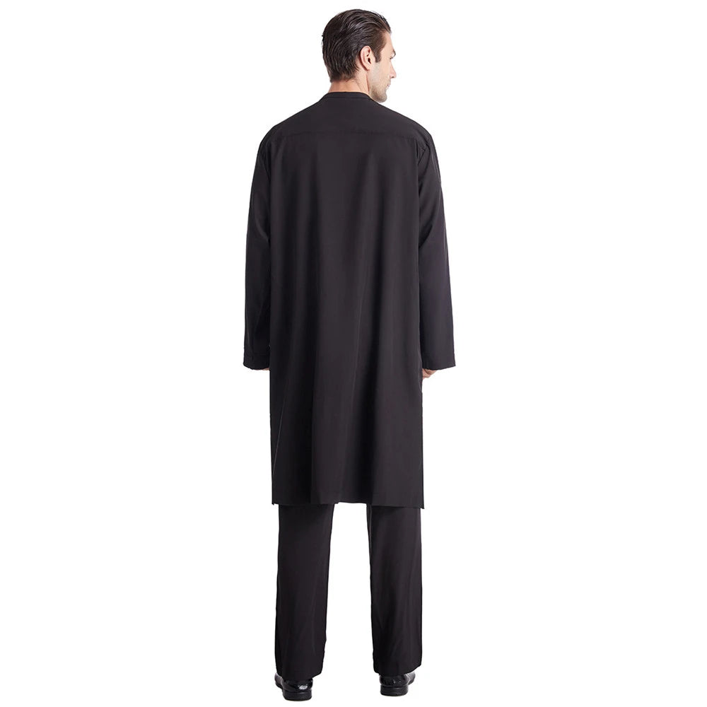 Ensemble Thobe Pantalon Homme – Tenue Islamique Ramadan 2 Pièces