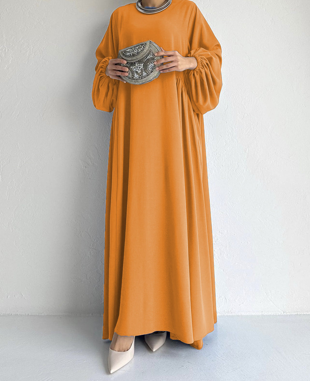 Abaya Caftan Femme Unie – Robe Maxi Casual Modest Ramadan