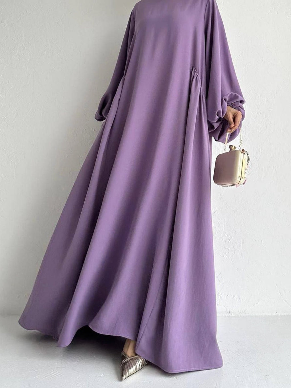 Abaya Caftan Femme Unie – Robe Maxi Casual Modest Ramadan