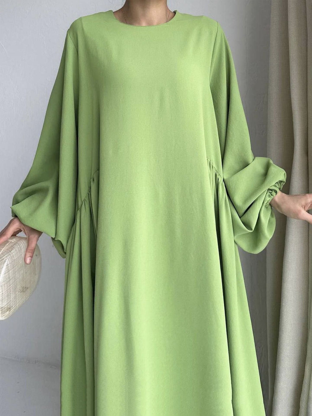 Abaya Caftan Femme Unie – Robe Maxi Casual Modest Ramadan