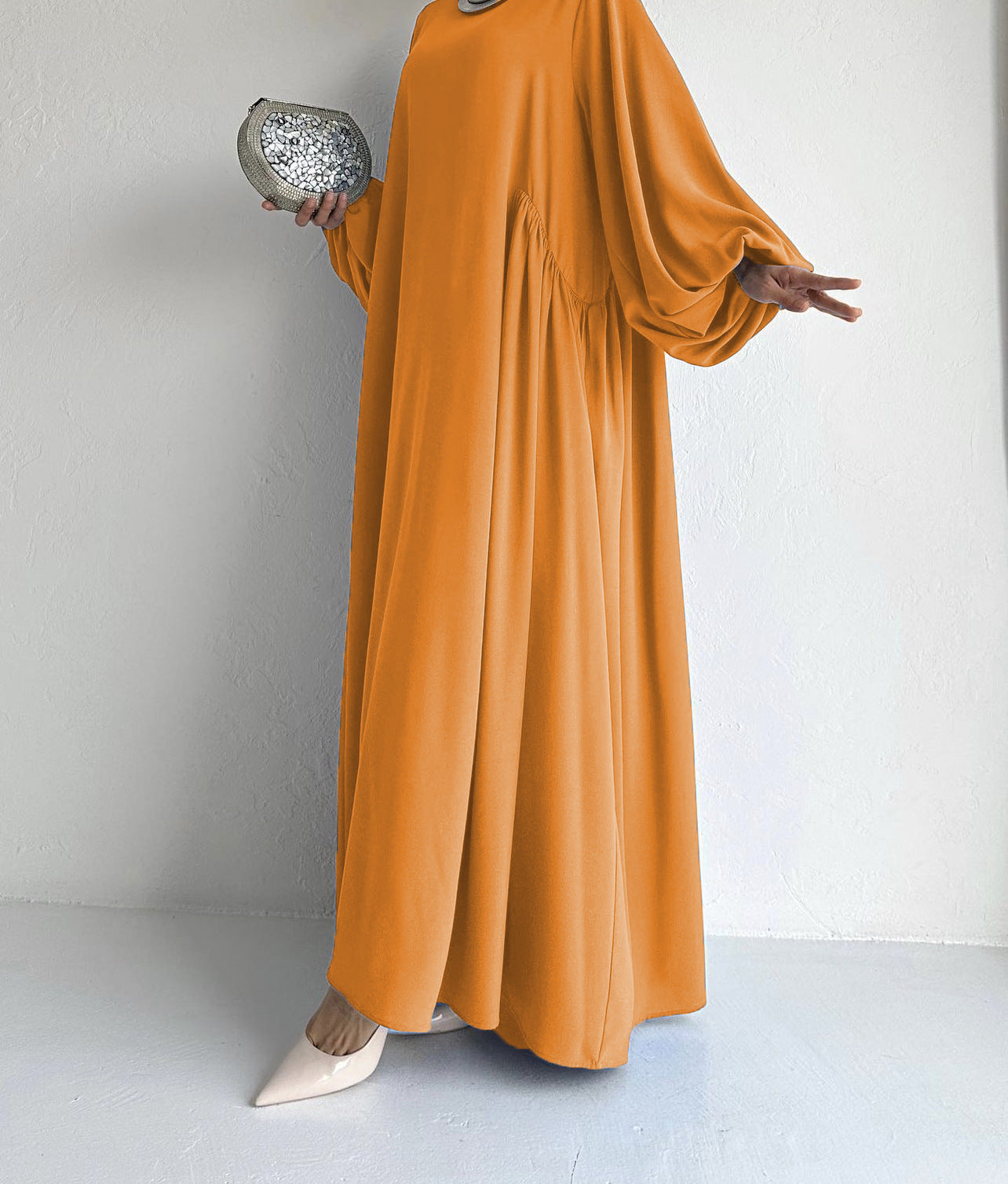 Abaya Caftan Femme Unie – Robe Maxi Casual Modest Ramadan