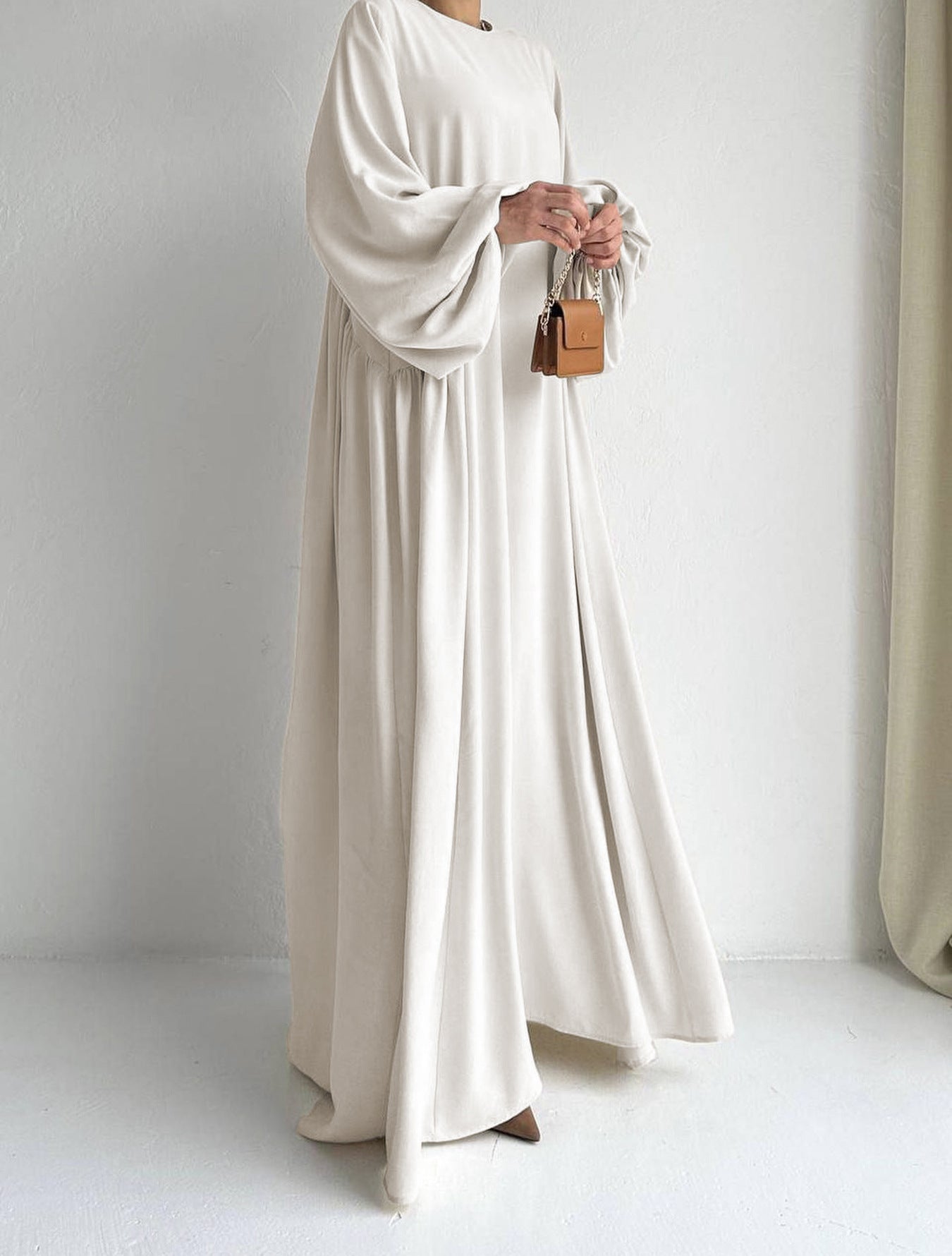 Abaya Caftan Femme Unie – Robe Maxi Casual Modest Ramadan