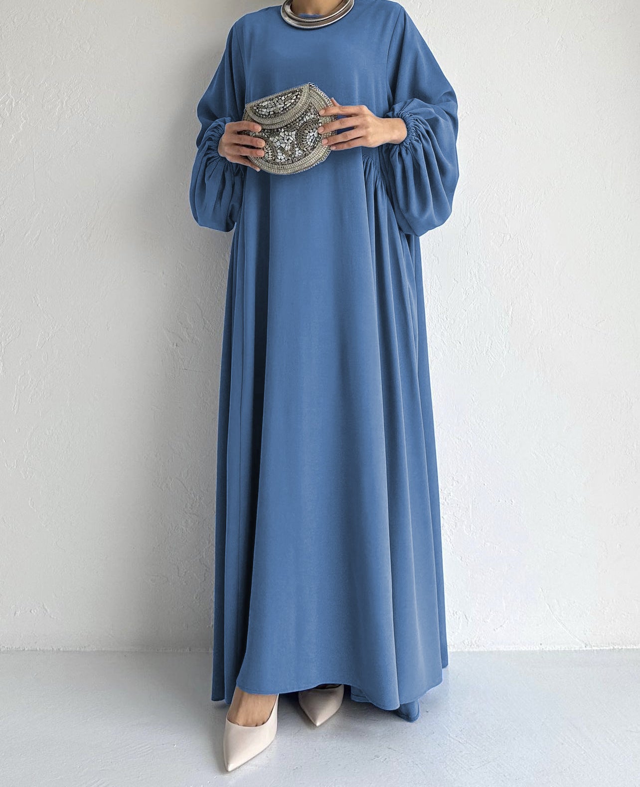 Abaya Caftan Femme Unie – Robe Maxi Casual Modest Ramadan