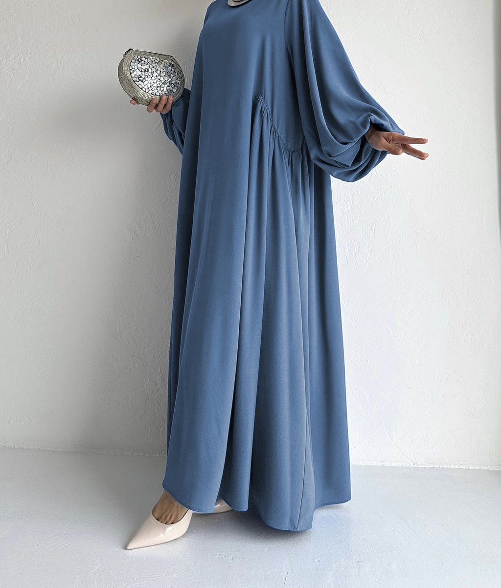 Abaya Caftan Femme Unie – Robe Maxi Casual Modest Ramadan