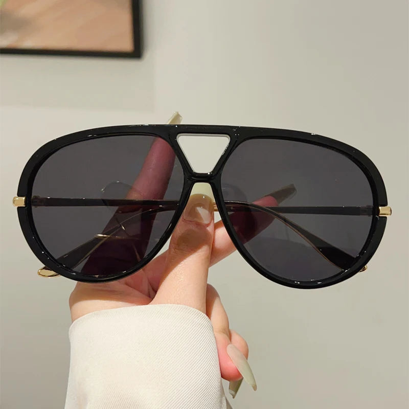 Lunettes aviateur surdimensionnées – Style vintage luxe