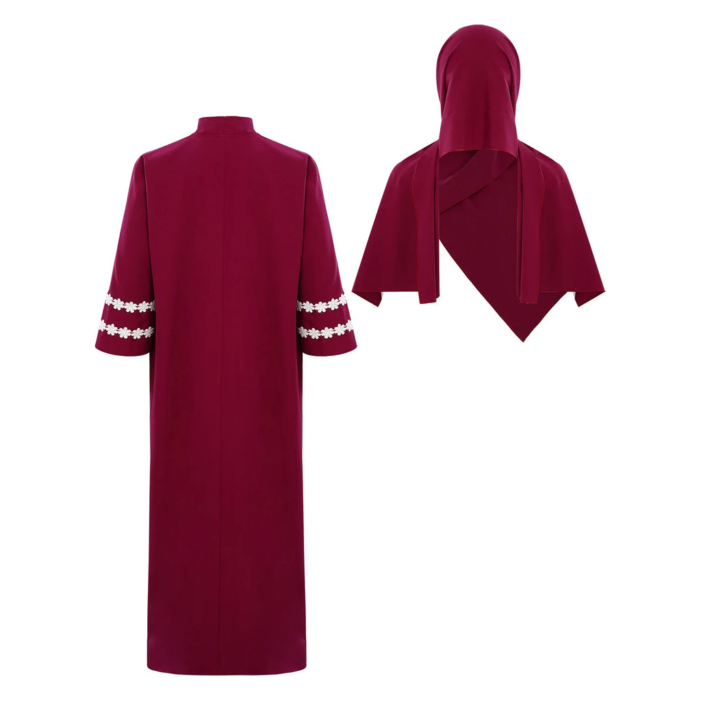 Abaya Fille avec Hijab – Robe Zippée Ramadan Eid