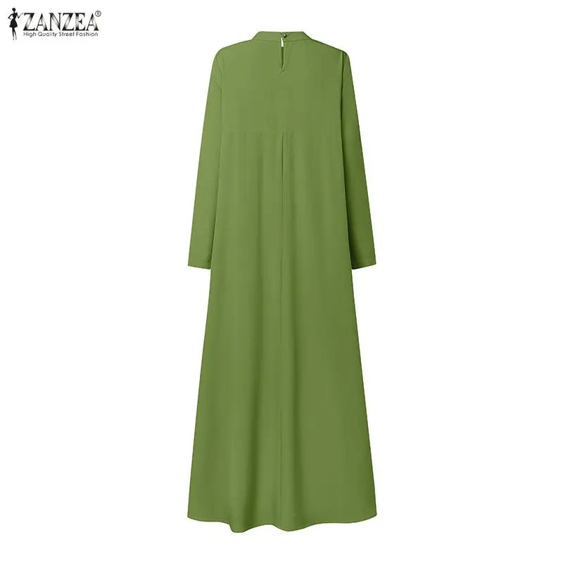 Abaya Femme Élégante Manches Longues – Robe Kaftan à Volants