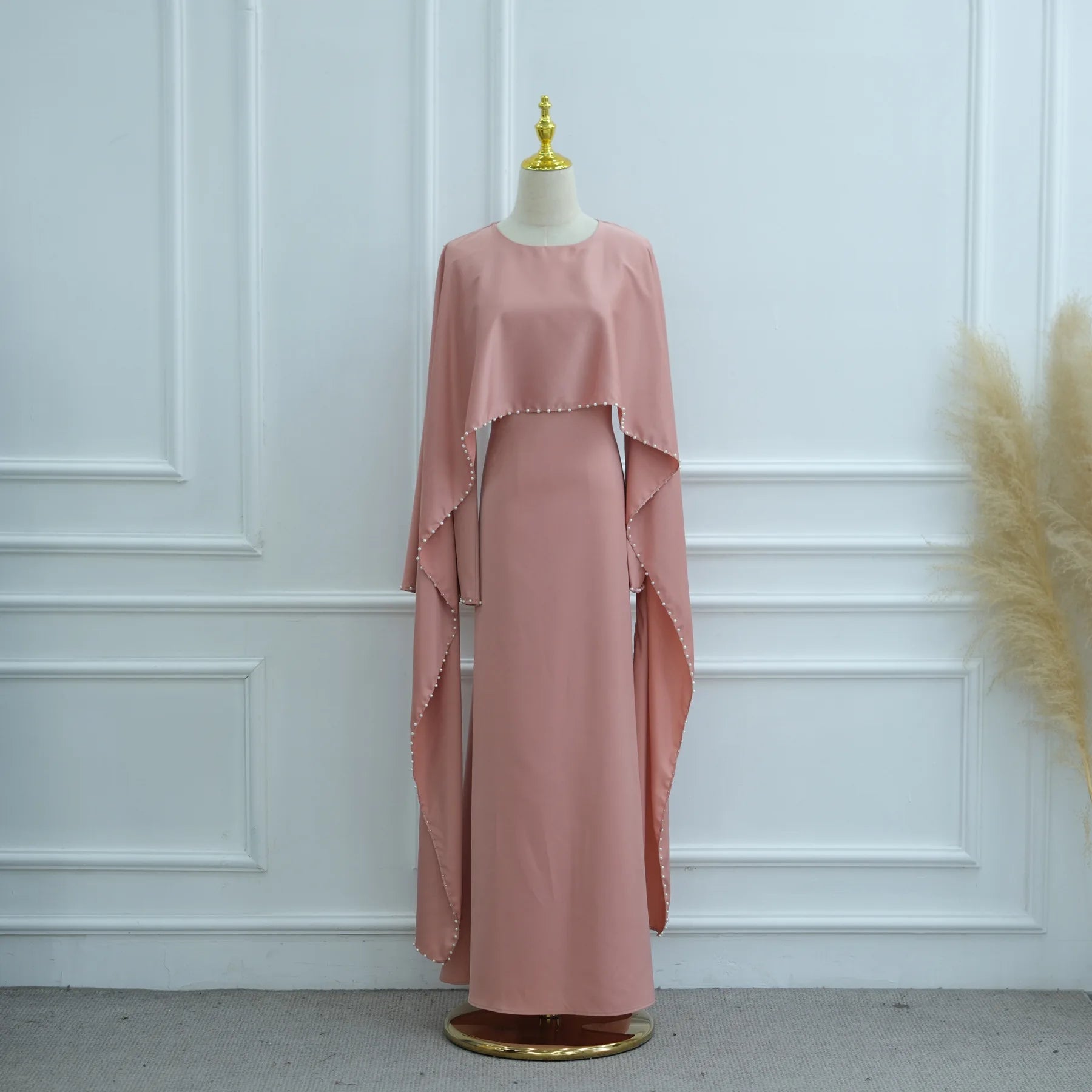 Abaya cape perles Dubai – Robe modeste raffinée