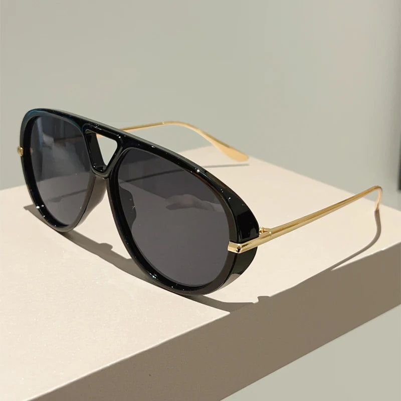 Lunettes aviateur surdimensionnées – Style vintage luxe