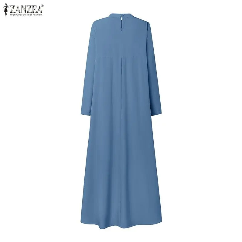 Abaya Femme Élégante Manches Longues – Robe Kaftan à Volants