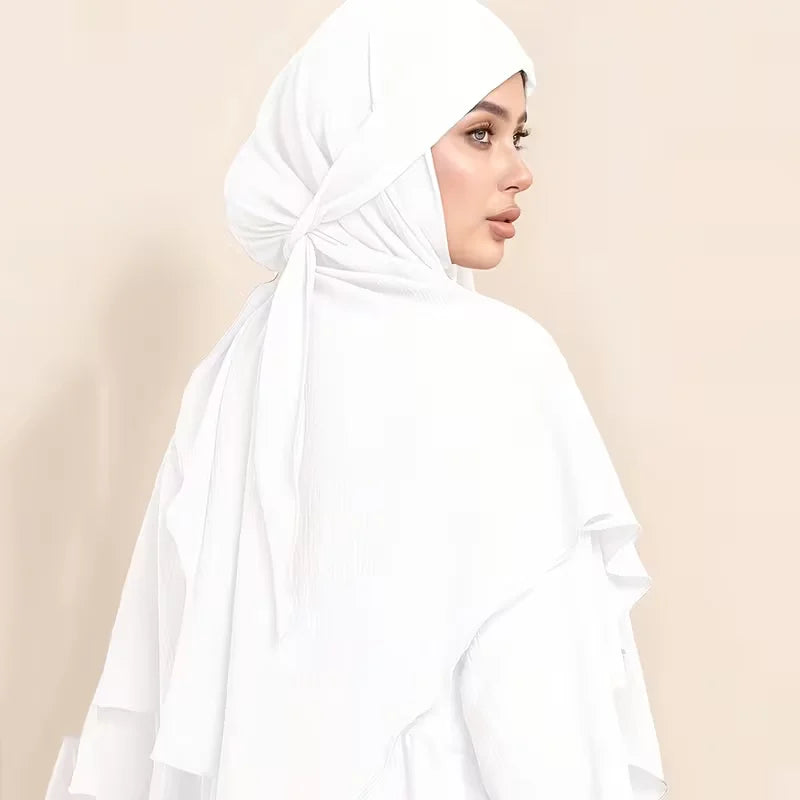 Voile long élégant avec attache – Couvre-chef musulman