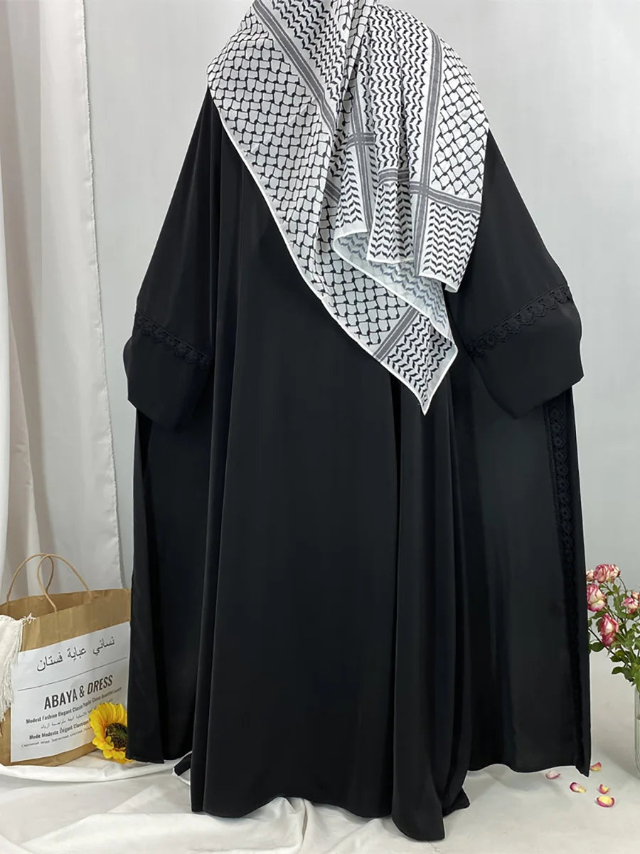 Abaya kimono noire luxe Dubai – Ramadan & Aïd