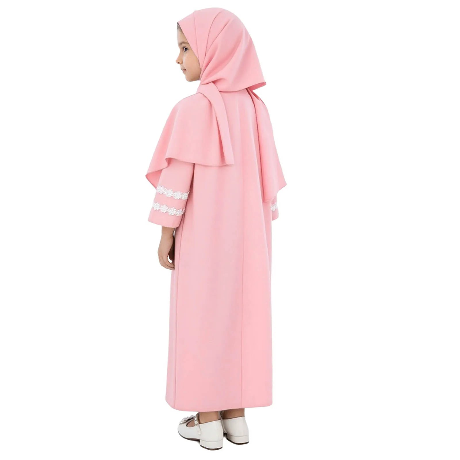 Abaya Fille avec Hijab – Robe Zippée Ramadan Eid