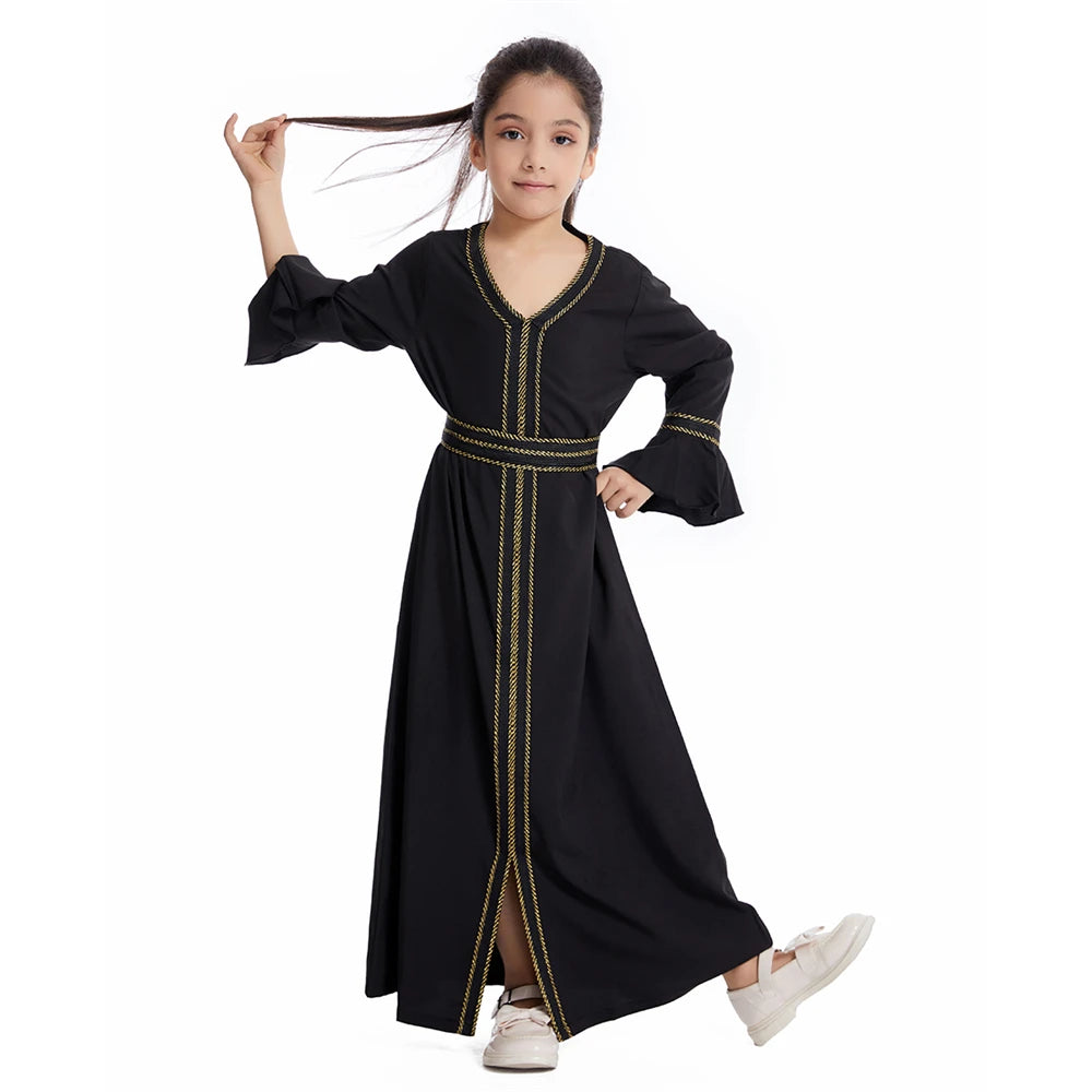 Djellaba Fille Enfant – Robe Prière Ramadan Eid