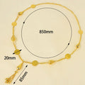 Long collier à breloques plaqué or 21k – Style Dubai