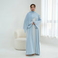 Ensemble abaya & hijab dentelle – Tenue Aïd