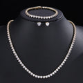 Parure collier & boucles d'oreilles zirconium AAA – Mariage