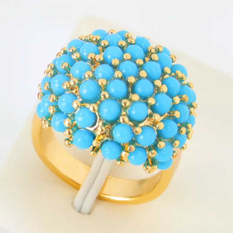 Bague de mariage perles plaquée or 21k – Style bohème