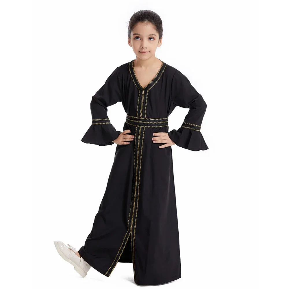 Djellaba Fille Enfant – Robe Prière Ramadan Eid