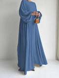 Abaya Caftan Femme Unie – Robe Maxi Casual Modest Ramadan