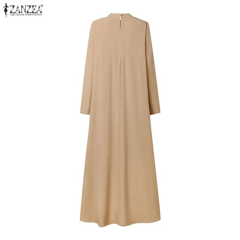 Abaya Femme Élégante Manches Longues – Robe Kaftan à Volants