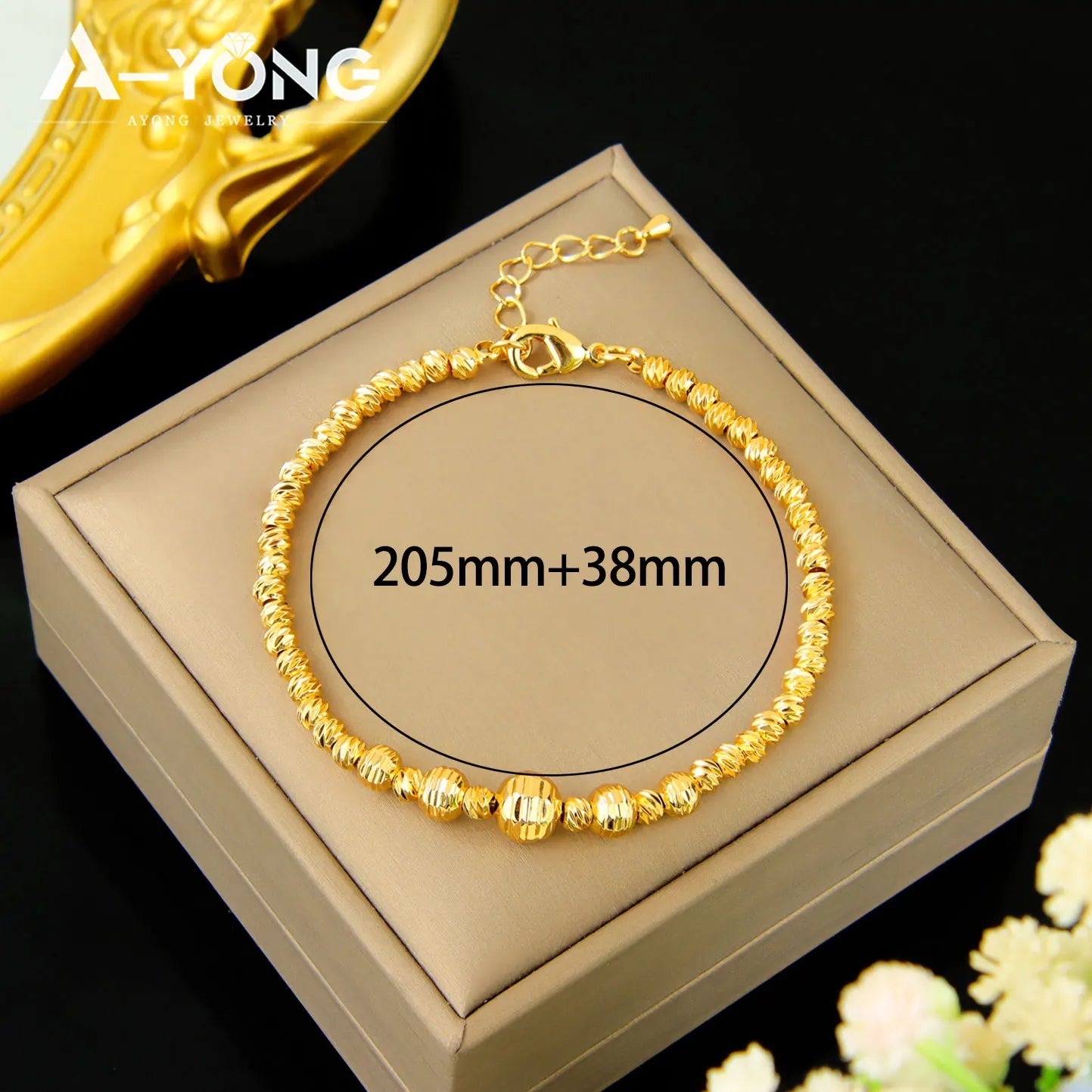 Parure perles plaquée or 21k – Style arabe
