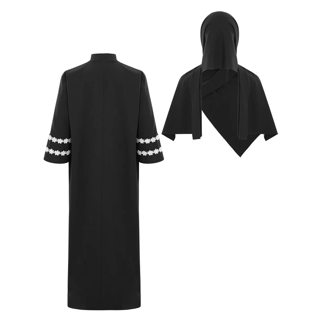 Abaya Fille avec Hijab – Robe Zippée Ramadan Eid