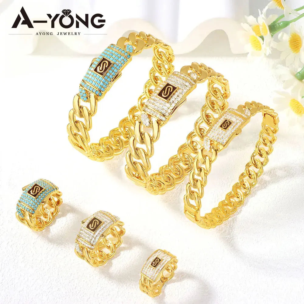 Parure zirconium plaquée or 24k – Style arabe chic