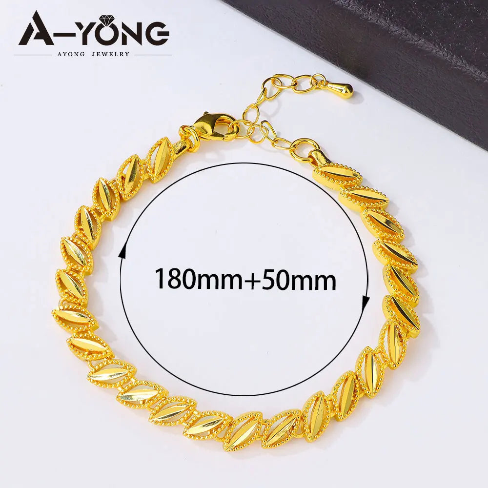 Bracelet manchette élégant plaqué or 21k – Dubai