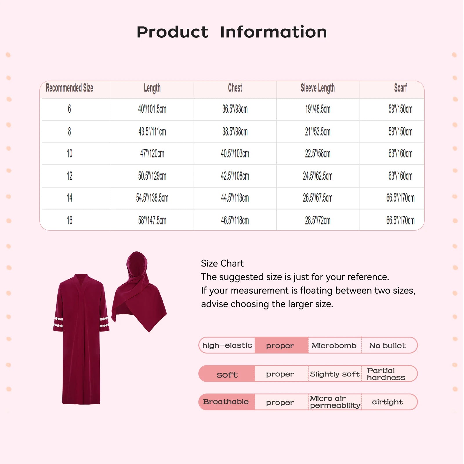 Abaya Fille avec Hijab – Robe Zippée Ramadan Eid