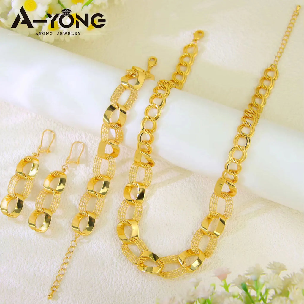 Collier imposant plaqué or 21k – Style punk oriental