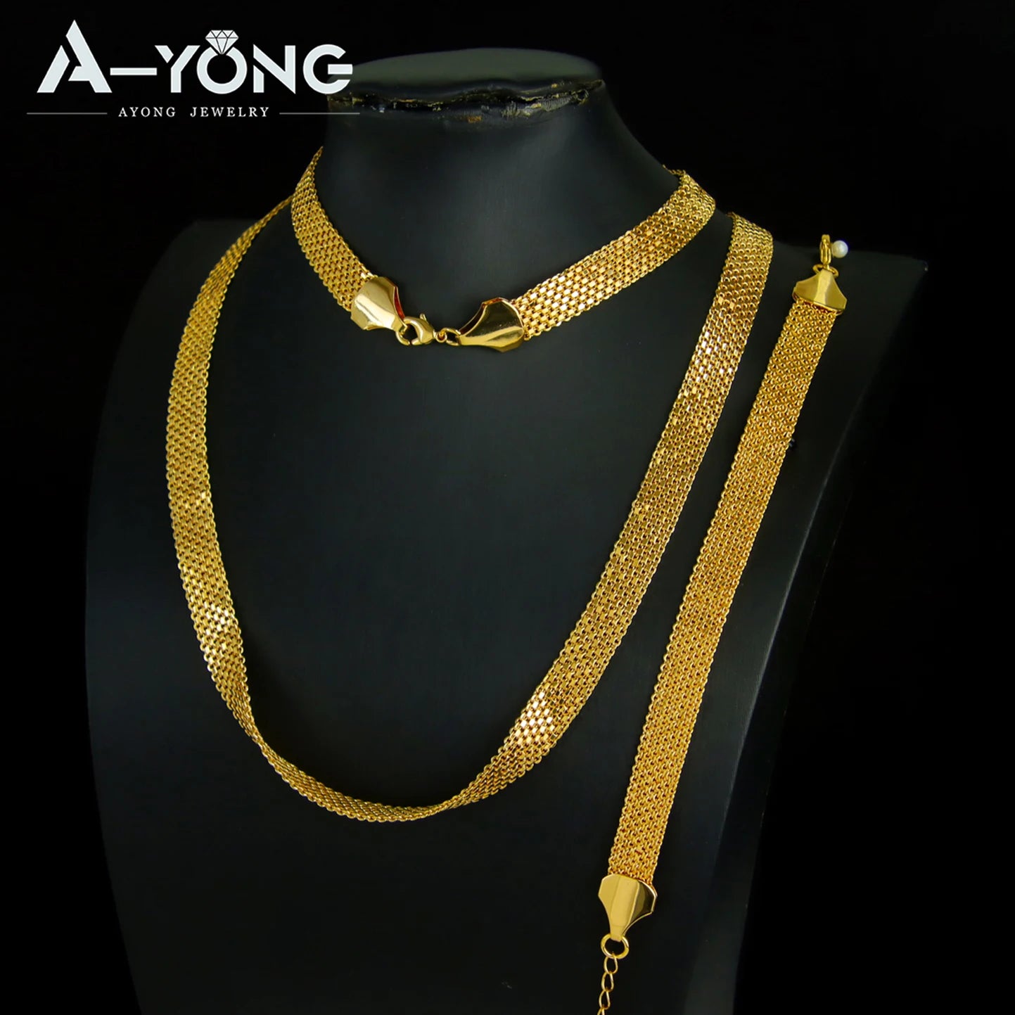 Parure de mariée plaquée or 24k – Style éthiopien