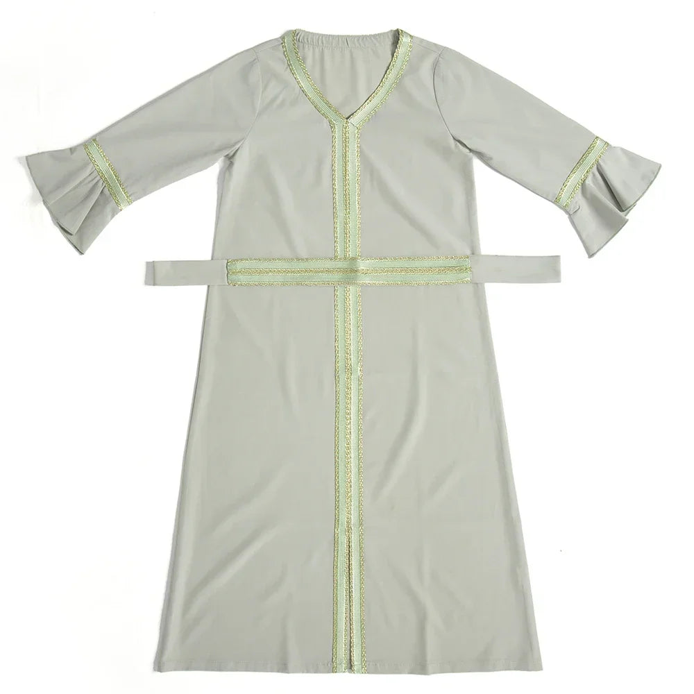 Djellaba Fille Enfant – Robe Prière Ramadan Eid