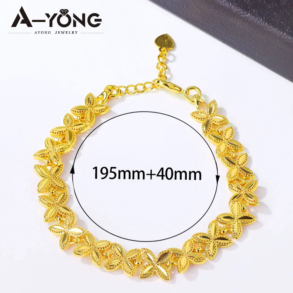 Bracelet manchette élégant plaqué or 21k – Dubai