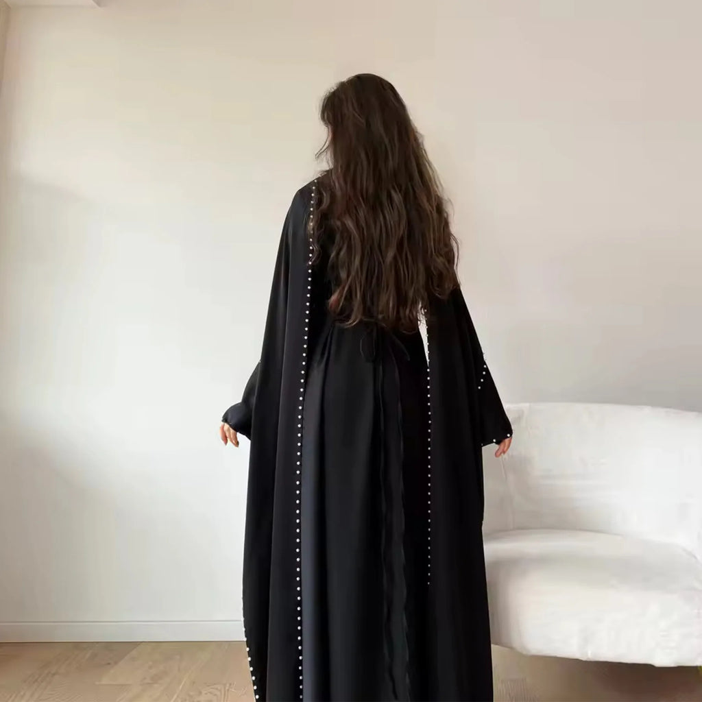Abaya cape perles Dubai – Robe modeste raffinée