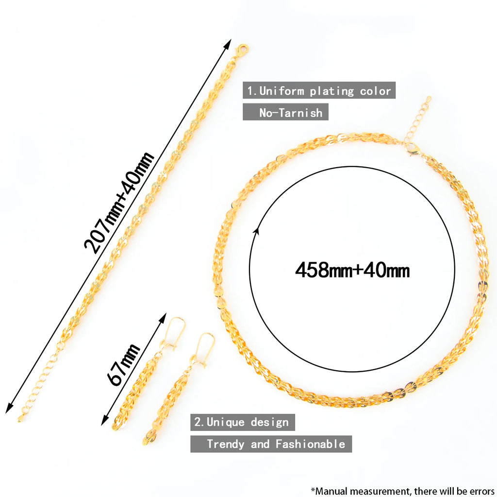 Parure de mariée plaquée or 21k – Style Dubai