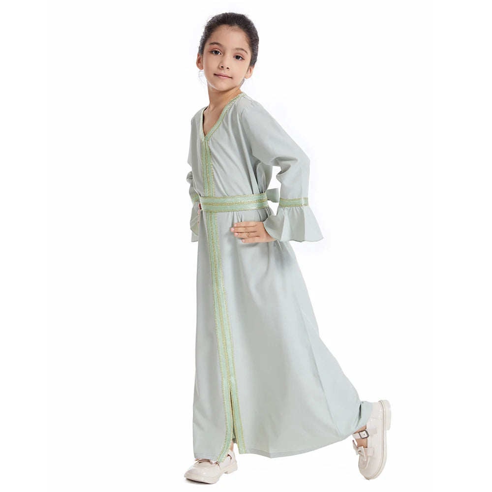Djellaba Fille Enfant – Robe Prière Ramadan Eid