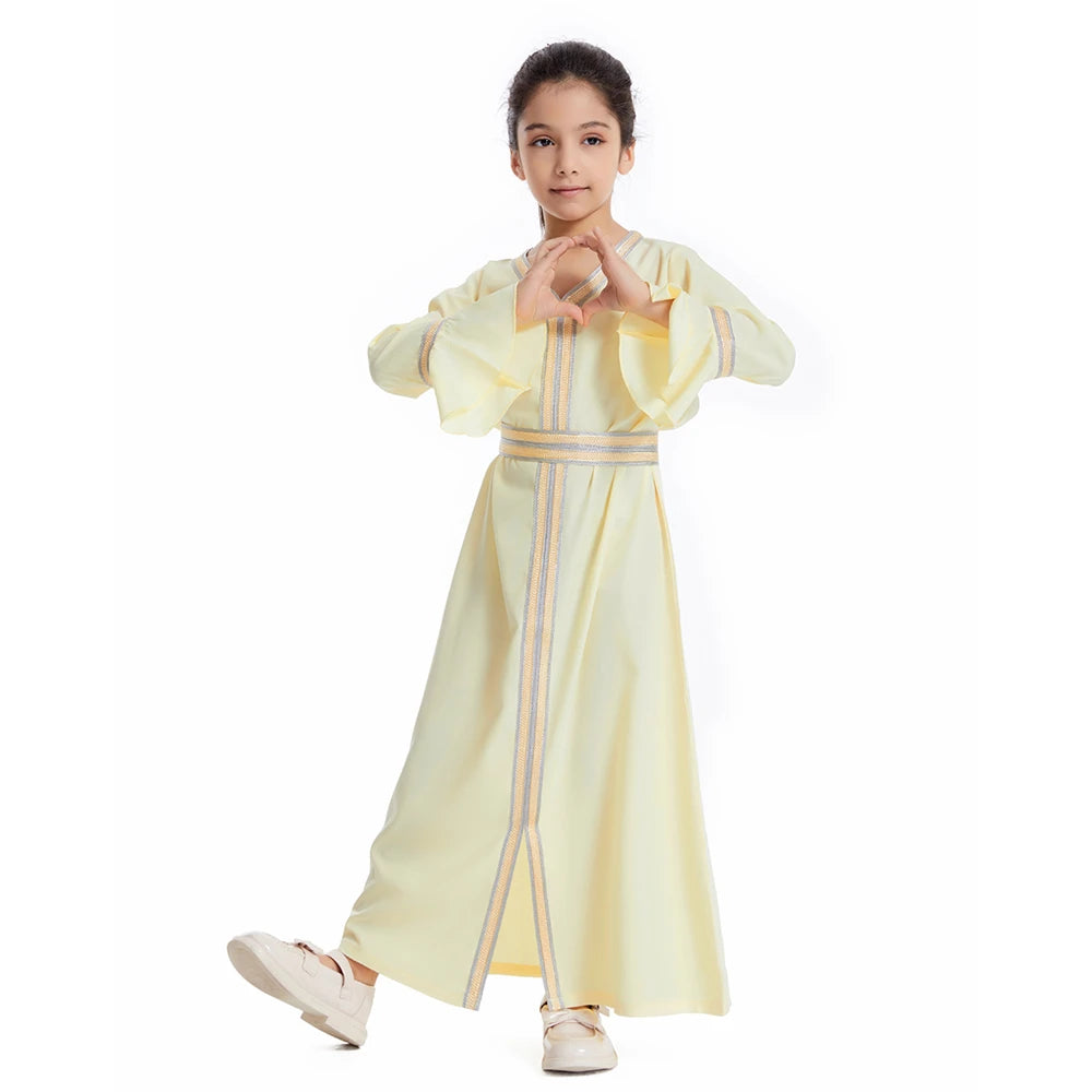 Djellaba Fille Enfant – Robe Prière Ramadan Eid