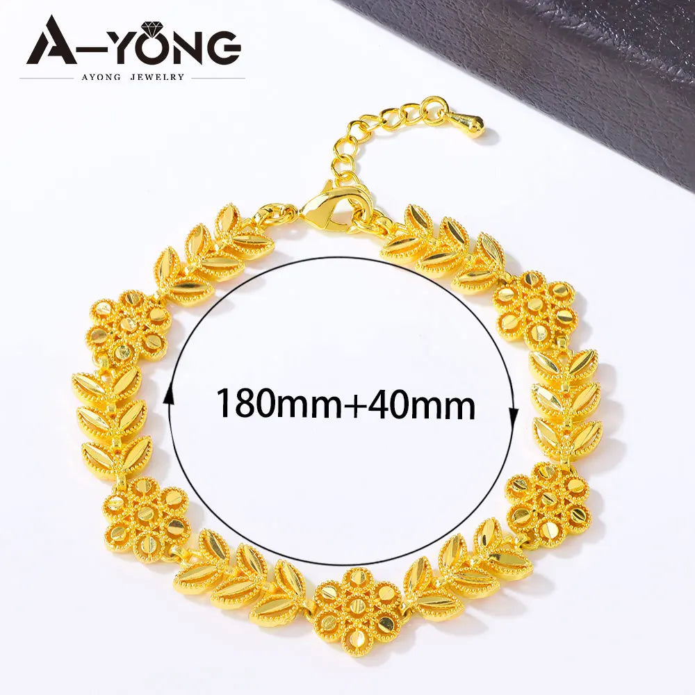 Bracelet manchette élégant plaqué or 21k – Dubai