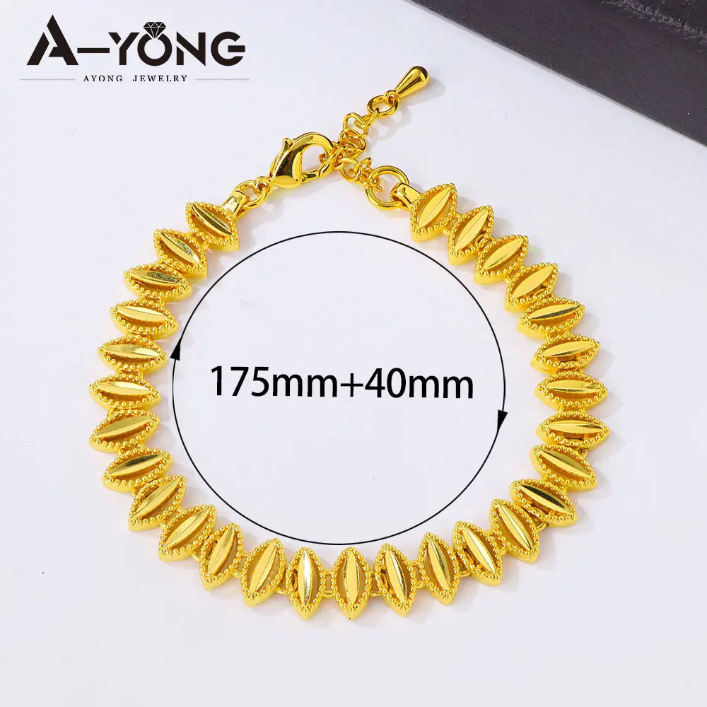 Bracelet manchette élégant plaqué or 21k – Dubai