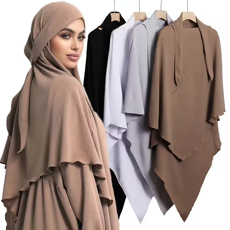 Voile long élégant avec attache – Couvre-chef musulman