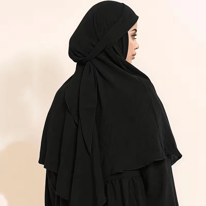 Voile long élégant avec attache – Couvre-chef musulman