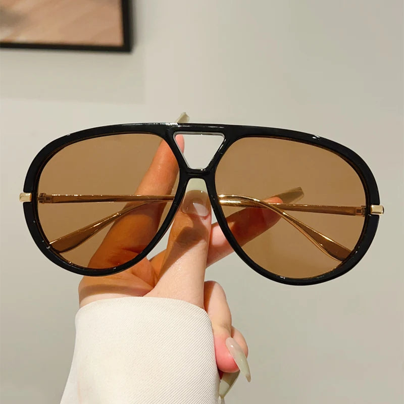 Lunettes aviateur surdimensionnées – Style vintage luxe