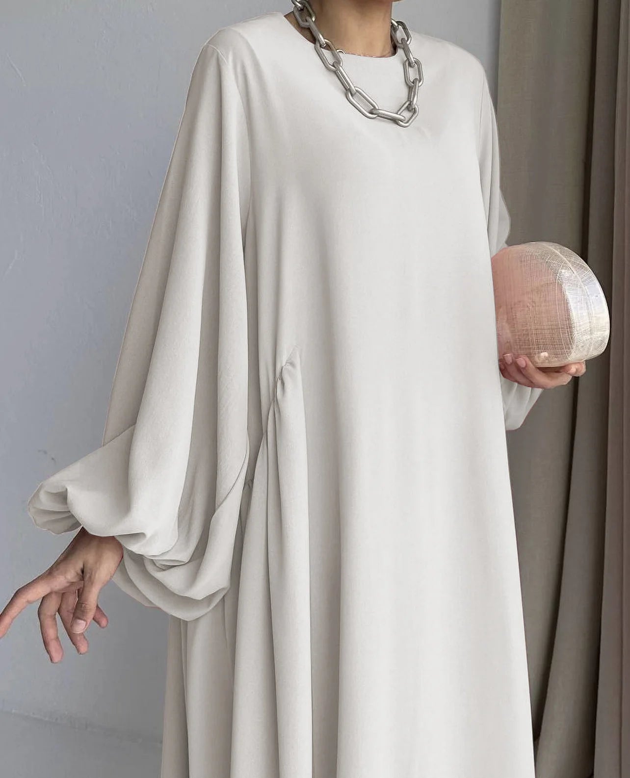Abaya Caftan Femme Unie – Robe Maxi Casual Modest Ramadan
