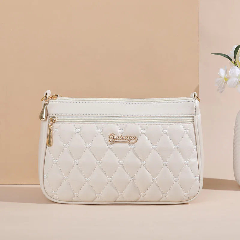 Sac bandoulière brodé en cuir – Style bohème
