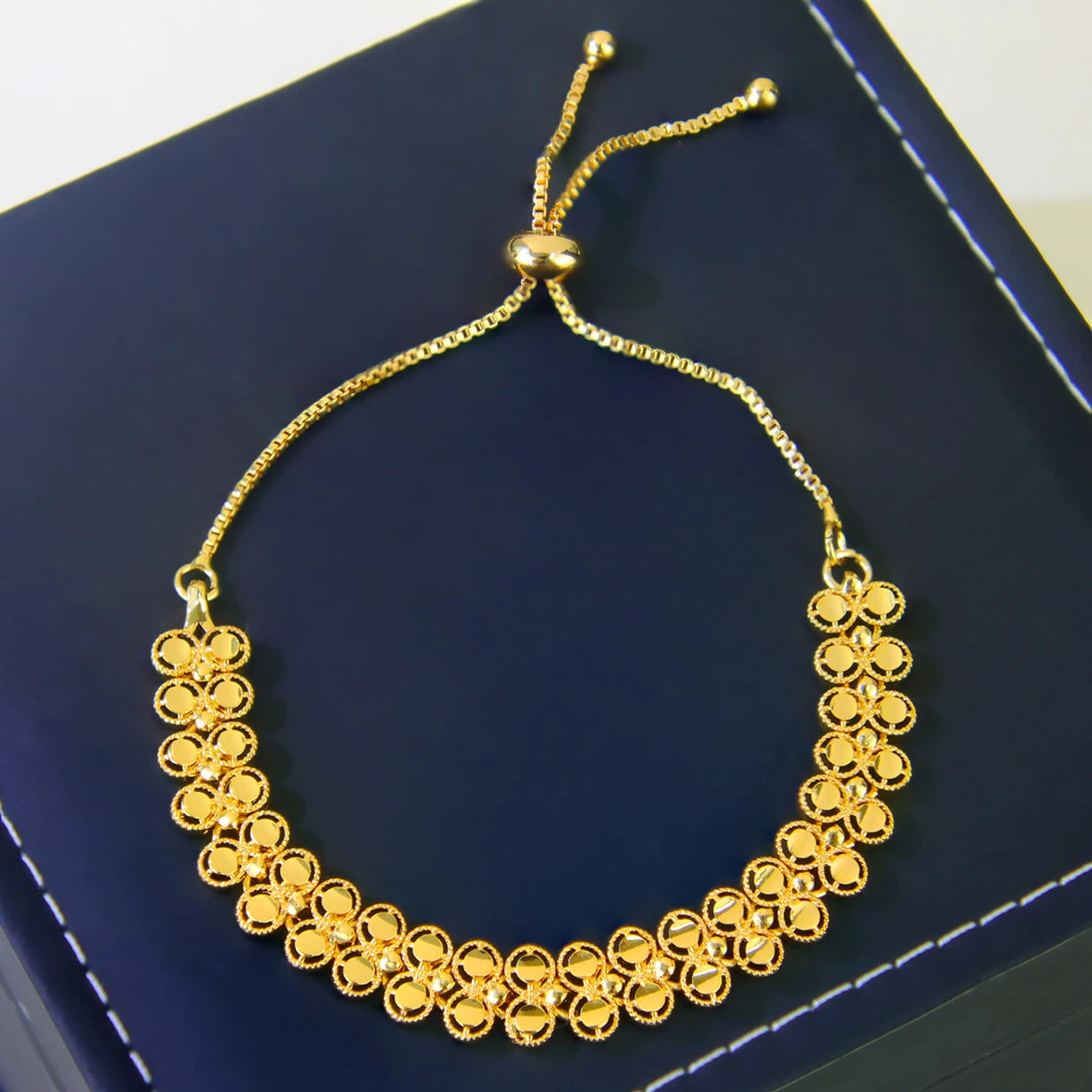 Bracelet manchette élégant plaqué or 21k – Dubai