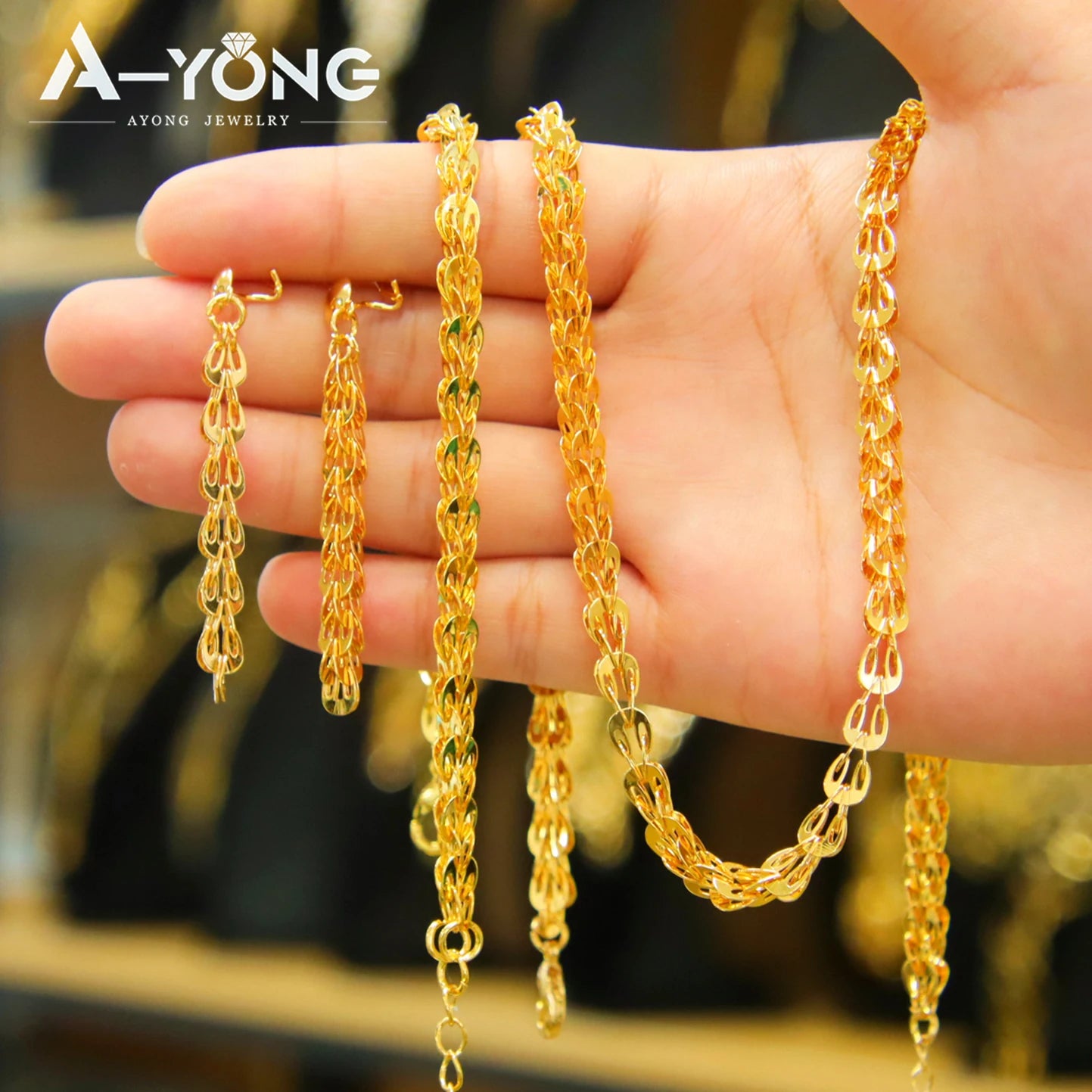 Parure de mariée plaquée or 21k – Style Dubai