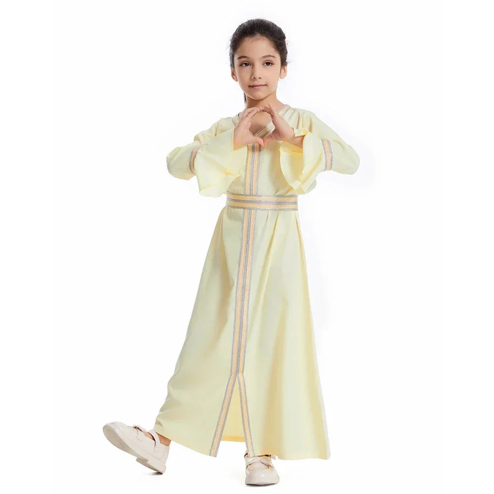 Djellaba Fille Enfant – Robe Prière Ramadan Eid